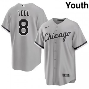 #8 Kyle Teel Grey Youth Sox Authentic Jerseys 792844-780