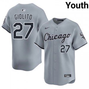 #27 Go-Go Sox Gray Youth Popular Lucas Giolito Jersey 971492-426