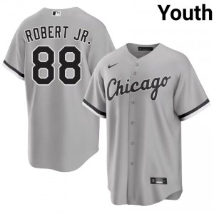 #88 White Stockings Youth Grey Luis Robert Jr. Authentic Jerseys 193853-615