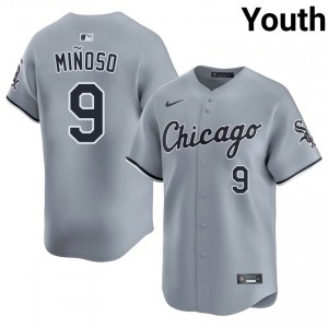 #9 White Stockings Authentic Minnie Minoso Youth Gray Jersey 104829-349