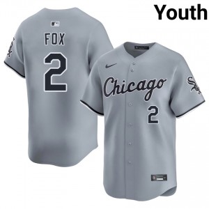 #2 Official Youth Nellie Fox Gray Sox Jersey 639405-151