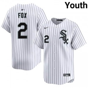 #2 ChiSox Youth Nellie Fox White Authentic Jersey 386822-266
