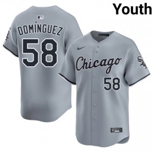 #58 The South Siders Youth Seranthony Dominguez 2026 Gray Jersey 623374-504