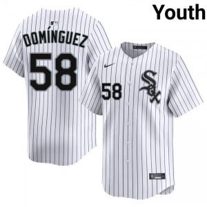 #58 Go-Go Sox Replica White Seranthony Dominguez Youth Jersey 137655-618