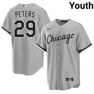 #29 Grey Tristan Peters Sox Replica Youth Jersey 704128-621