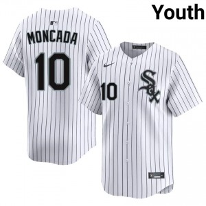 #10 White Popular White Sox Yoan Moncada Youth Jersey 171993-729