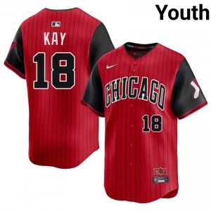 #18 Youth Red/Black City Connect ChiSox Anthony Kay Replica Jersey 492496-906