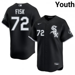 #72 Carlton Fisk Go-Go Sox 2026 Black Youth Jersey 835907-835