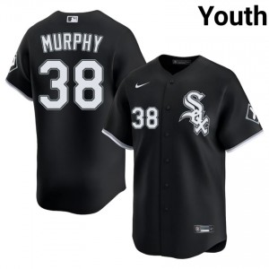 #38 White Sox Black Youth Chris Murphy Stitched Jersey 443259-537