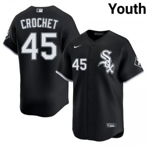 #45 Authentic Youth CWS Black Garrett Crochet Jersey 256645-224