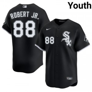 #88 Stitched Youth Sox Black Luis Robert Jr. Jerseys 755608-162