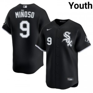 #9 CWS White Sox Youth Black Authentic Minnie Minoso Jerseys 417520-953