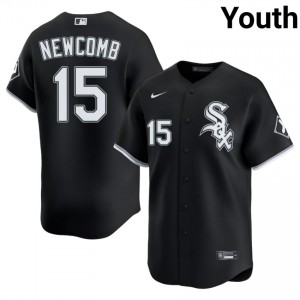 #15 CWS White Sox Embroidery Youth Sean Newcomb Black Jerseys 627153-547