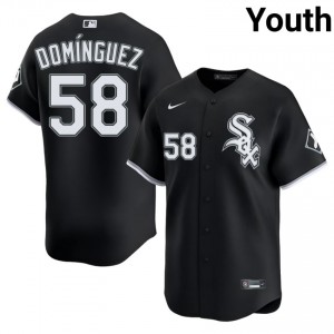 #58 Youth White Stockings Black 2026 Seranthony Dominguez Jerseys 401715-484
