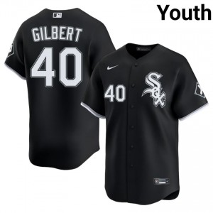 #40 Official Black Sox Youth Tyler Gilbert Jersey 522310-530